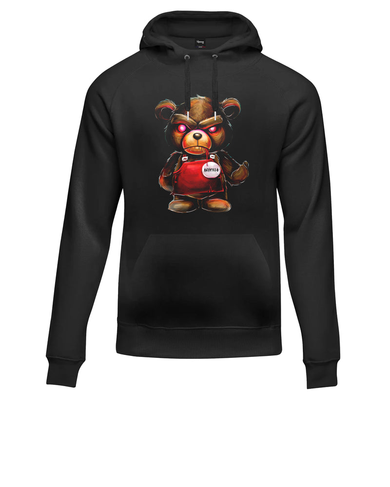 REDFILLS BEAR HOODIE BLACK