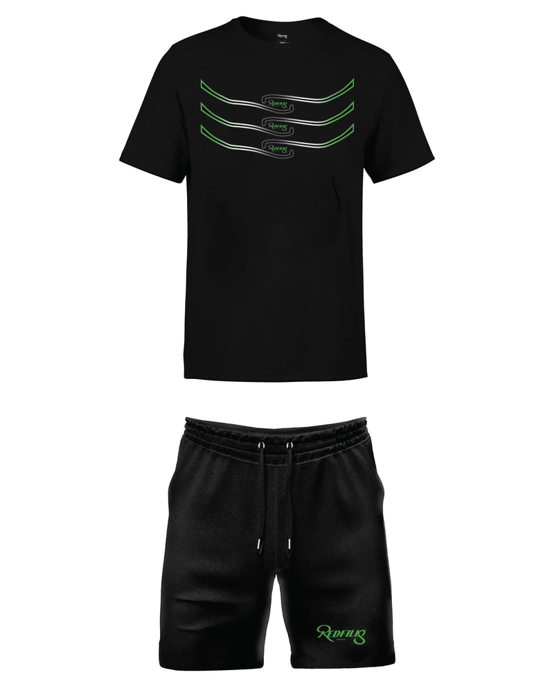 REDFILLS T-SHIRT SHORT SHARK GREEN BLACK PACK