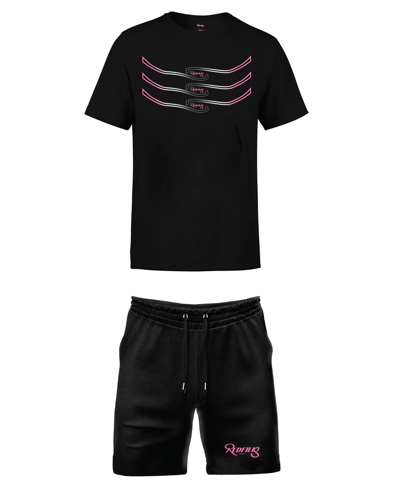 REDFILLS SHARK T-SHIRT SHORT  PINK BLACK PACK