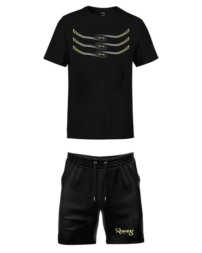 REDFILLS T-SHIRT SHORT SHARK YELLOW BLACK PACK