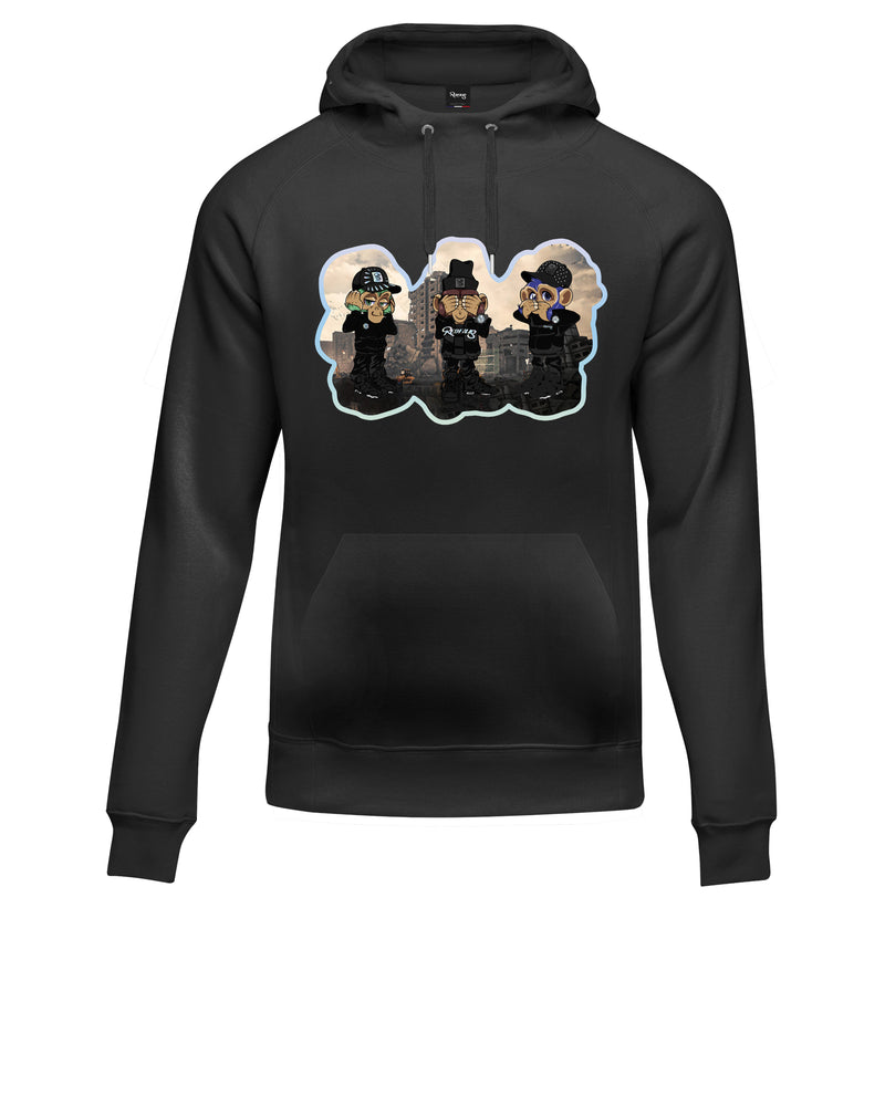 REDFILLS 3 SINGES BLACK 2.0 HOODIE