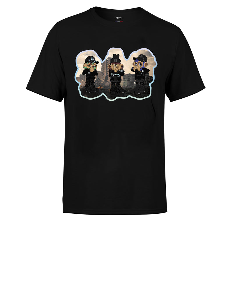 REDFILLS 3 SINGES FULL BLACK 2.0 T-SHIRT