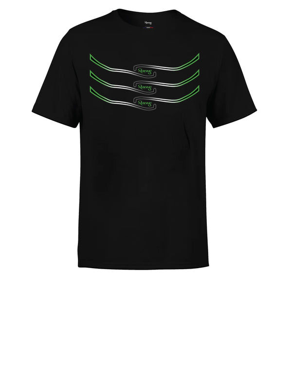 REDFILLS SHARK GREEN BLACK T-SHIRT