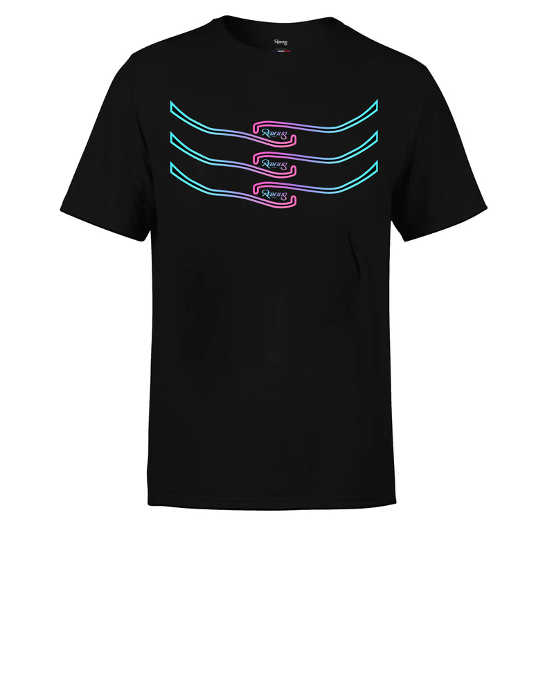 REDFILLS SHARK MERIDIAN BLACK T-SHIRT