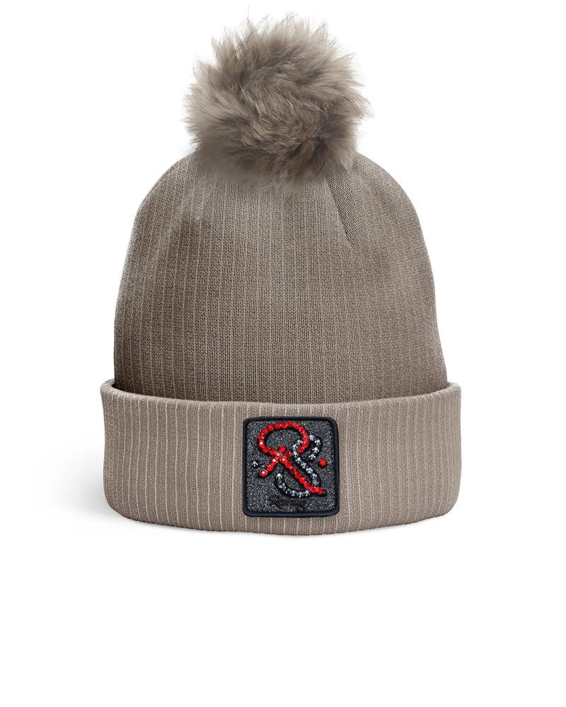 REDFILLS BEIGE RS RUBY POMPOM BEANIE
