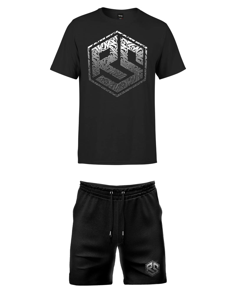 PACK REDFILLS TEE-SHIRT SHORT HEXA ORIENTAL BLACK SHADOW