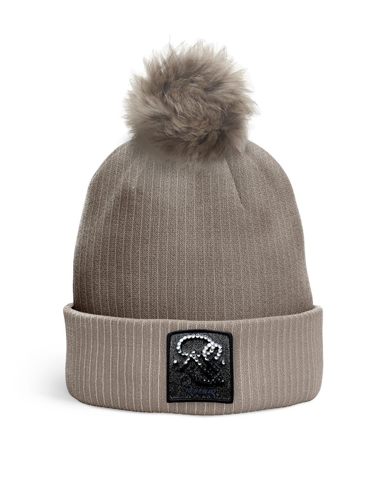 REDFILLS RS HIMALAYA BEIGE POMPOM BEANIE